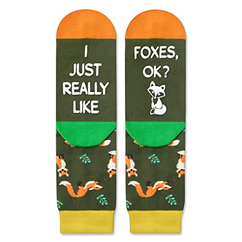 Versatile Fox Gifts, Unisex Fox Socks for Women and Men, All-occasion Fox Gifts Animal Socks
