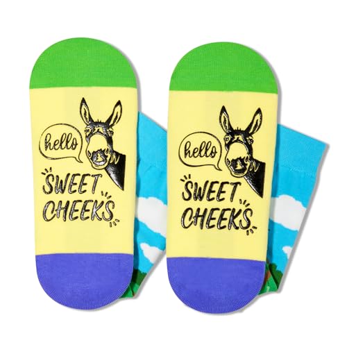 Novelty Donkey Socks, Gifts for Women Men, Funny Donkey Gifts for Donkey Lovers, Animal Socks, Unisex Donkey Themed Socks, Animal Lover Gift, Silly Socks, Fun Socks