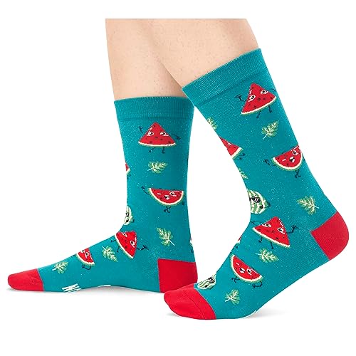 Watermelon Gifts Unisex Funny Fruit Socks Watermelon Gifts for Women and Men Novelty Watermelon Socks