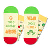 Funny Vegan Gifts for Women Gifts for Vegans Vegan Gifts for Men Vegetarian Gifts, Vegan Socks Vegetable Socks