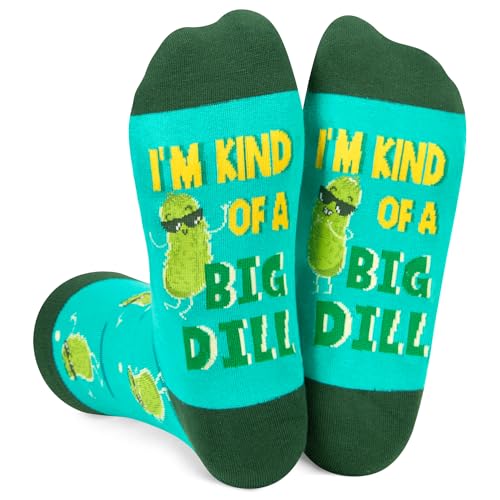 Unisex Pickle Socks, Pickle Lover Gift, Funny Food Socks, Novelty Pickle Gifts, Gift Ideas for Men Women, Funny Pickle Socks for Pickle Lovers, Valentines Gifts, Christmas Gifts