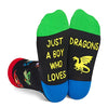 Fun Dragon Gifts for Boys Gifts for Kids Who Love Dragon Cute Boy's Crazy Dragon Socks, Gifts for 4-7 Years Old Boys