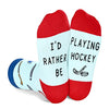 Kids' Fun Socks, Unisex Novelty Hockey Socks for Kids, Children Ball Sports Socks, Funny Hockey Gifts for Hockey Lovers, Gifts for Boys Girls, Sports Lover Gift, Gifts for 7-10 Years Old