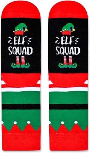 Funny Christmas Gifts for Kids 4-7 Years, Christmas Socks, Christmas Elf Socks for Boys Girls, Xmas Gifts, Holiday Gifts, Christmas Elf Gifts, Santa Gift Stocking Stuffer Ideas