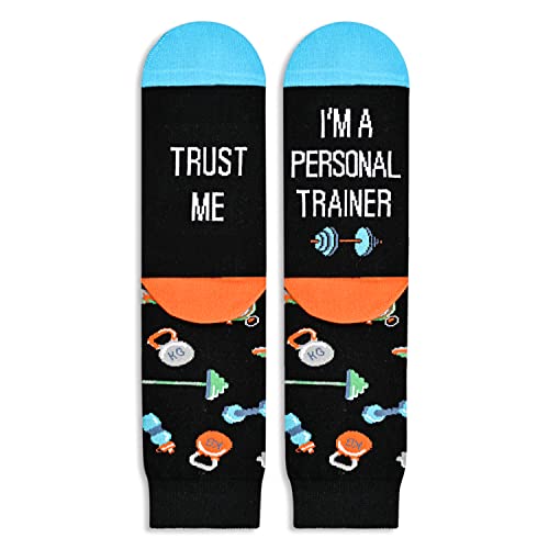 Unisex Trainer Socks, Fitness Trainer Gifts, Athletic Trainer Gifts, and Best Trainer Ever Gifts,Perfect Gifts for Every Workout Enthusiast, Women Men Coach Socks