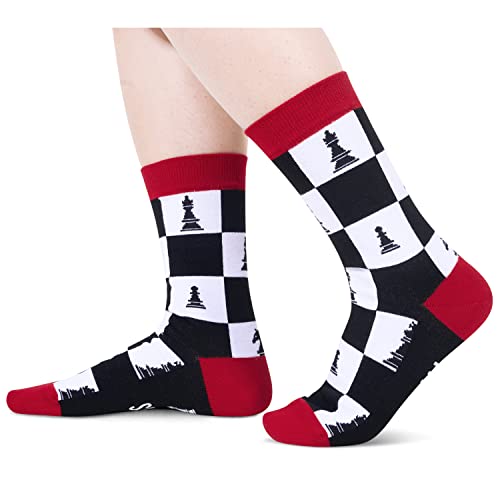 Novelty Chess Socks, Funny Chess Gifts for Chess Lovers, Sports Socks, Gifts For Men Women, Unisex Chess Themed Socks, Silly Socks, Fun Socks