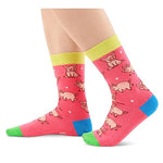 One-Size-Fits-All Pig Gifts, Unisex Pig Socks for Women and Men,  Pig Gifts Gender-Neutral Piggy Socks Pig Lovers Gifts for Farmers