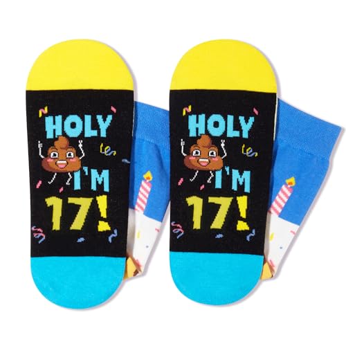 17th Birthday Gifts for 17 Year Old Boy Girl, Funny Cute Silly Cool Socks Gifts for Teens