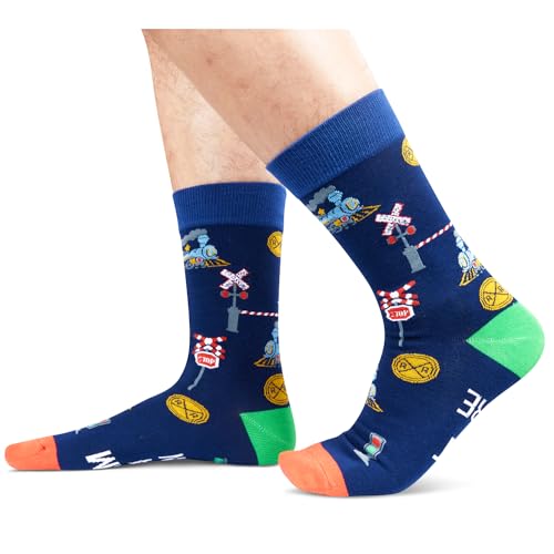 Men's Novelty Funny Train Socks Gifts for Train Lovers, Train Socks for Men, Train Gift, Gifts for Men, Gift for Dad, Men's Gift, Novelty Socks, Train Gifts for him