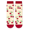 Cherry Gifts Unisex Kids Funny Fruit Socks Cherry Gifts for Boys and Girls Cute Cherry Socks, Gifts for 7-10 Years Old