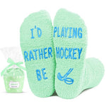Funny Hockey Gifts for Hockey Lovers, Boys Girls Hockey Socks, Cute Ball Sports Socks for Sports Lovers, Unisex Hockey Socks for Boys Girls Kids Hockey Gifts, Gifts for 7-10 Years Old