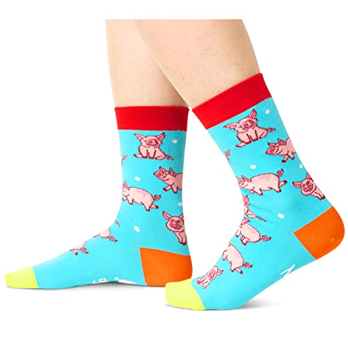 Versatile Pig Gifts, Unisex Pig Socks for Women Men, All-occasion Pig Gifts Fun Animal Socks for Farmers