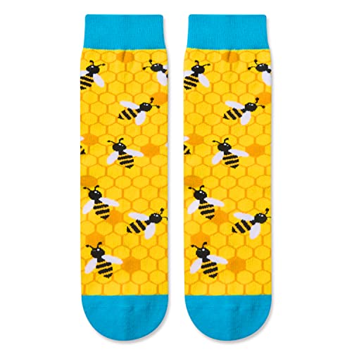 Novelty Bee Gifts for Children Fun Bee Socks for Boys and Girls Unique Bee Lover Gifts for Kids, Gifts for 7-10 Years Old