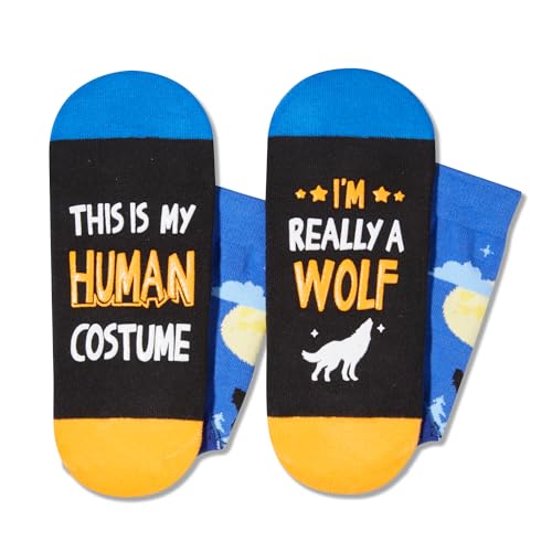 Wolf Gifts,Funny Socks Funny Gifts for Women Men, Novelty Wolf Socks Fun Crazy Silly Socks,Wolf Socks