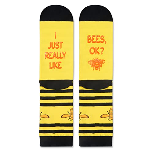 One-Size-Fits-All Bee Gifts, Unisex Bee Socks for Women and Men,  Bee Gifts Gender-Neutral Animal Socks