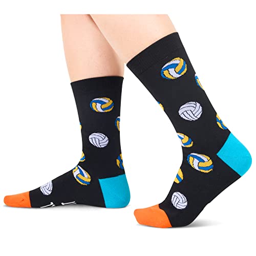 Novelty Volleyball Socks, Funny Volleyball Gifts for Volleyball Lovers, Ball Sports Socks, Gifts For Men Women, Unisex Volleyball Themed Socks, Sports Lover Gift, Silly Socks, Fun Socks