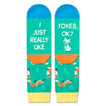 Gender-Neutral Fox Gifts, Unisex Fox Socks for Women and Men, Fox Gifts Animal Socks