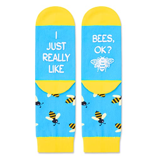 Unique Bee Lover Gifts Novelty Bee Gifts for Boys and Girls Fun Bee Socks for Kids, Gifts for 7-10 Years Old