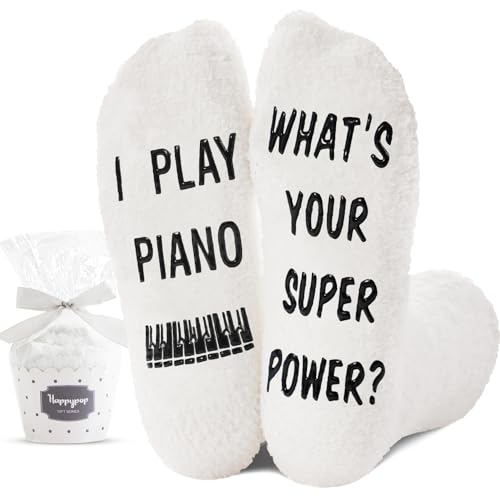Piano Gifts for Women, Music Gift for Musician, Piano Players, Piano Teachers, and Music Lovers. Unique Piano Themed Gifts, Women's Piano Socks