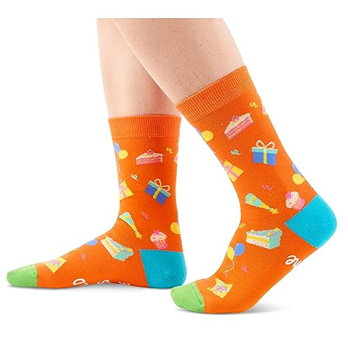 Cool 17th Birthday Unisex Adult's Orange Crew Socks