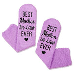Best Mother in Law Gift, Mother in Law Presents from Daughter in Law, Women's Fuzzy Socks, Funny Birthday Gifts for Mother in Law, Mother's Day Gift
