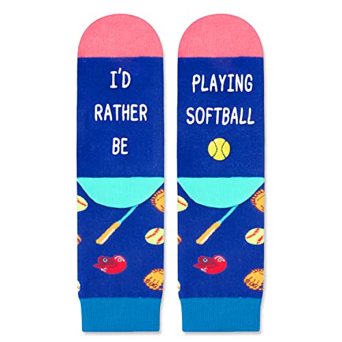 Novelty Softball Socks For Boys Girls, Funny Softball Gifts, Ball Sports Lover Gift, Unisex Pattern Socks for Kids, Funny Socks, Cute Socks, Fun Softball Themed Socks, Gifts for 7-10 Years Old