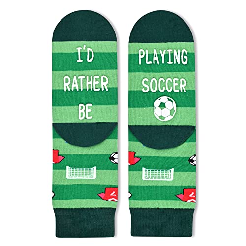 Unisex Soccer Socks for Kids Teens, Funny Soccer Gifts for Soccer Lovers, Boys Girls Soccer Socks, Cute Sports Socks for Sports Lovers, Gifts for 7-10 Years Old