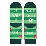 Unisex Soccer Socks for Children 10-12 Years Old, Silly Socks for Kids, Funny Soccer Gifts for Soccer Lovers, Cute Sports Socks for Boys Girls, Novelty Kids' Gifts for Sports Lovers