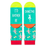Novelty Dance Socks for Kids, Funny Dance Gifts for Sports Lovers, Kids' Gifts for Boys and Girls, Unisex Dance Themed Socks Children, Silly Socks, Cute Socks, Gifts for 7-10 Years Old