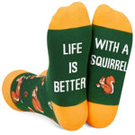 Gender-Neutral Squirrel Gifts Unique Squirrel Socks for Men and Women, Fun Gift for Squirrel Lovers