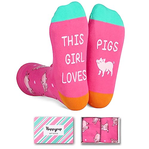 Unique Pig Gifts for Women Silly & Fun Pig Socks Novelty Pig Gifts for Moms Pig Lovers Piggy Socks