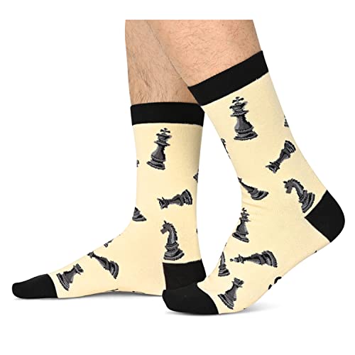 Novelty Chess Socks, Funny Chess Gifts for Chess Lovers, Sports Socks, Gifts For Men Women, Unisex Chess Themed Socks, Sports Lover Gift, Silly Socks, Fun Socks