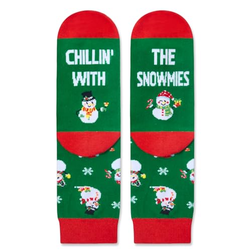 Funny Christmas Gifts for Kids 4-7 Years, Christmas Socks, Snowman Socks for Boys Girls, Xmas Gifts, Holiday Gifts, Snowman Gifts, Santa Gift Stocking Stuffer
