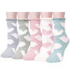 5 Pack Heart Fuzzy Socks Gifts for Women, Fluffy Socks For Girls, Cute Fuzzy Socks For Women Girls, Soft Socks Cozy Socks For Girls