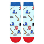 Kids' Fun Socks, Unisex Novelty Hockey Socks for Kids, Children Ball Sports Socks, Funny Hockey Gifts for Hockey Lovers, Gifts for Boys Girls, Sports Lover Gift, Gifts for 7-10 Years Old