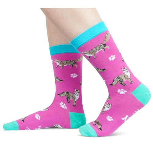 Funny Maine Coon Socks, Socks with Maine Coon, Socks for Maine Coon Owners, Pet Socks with Maine Coon, Maine Coon Gifts for Maine Coon Lovers, Cute Cat Gifts