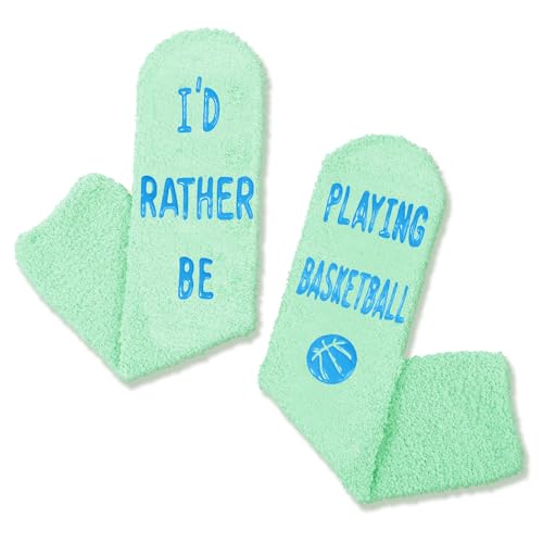 Unisex Basketball Socks for Children, Funny Basketball Gifts for Basketball Lovers, Kids' Basketball Socks, Cute Sports Socks for Boys Girls, Novelty Kids' Gifts for Sports Lovers, Gifts for 7-10 Years