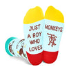 Funny Monkey Socks for Boys 7-10 Years, Novelty Monkey Gifts For Monkey Lovers, Children's Day Gift For Your Son, Gift For Brother, Funny Monkey Socks for Kids, Boys Monkey Themed Socks
