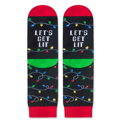 Funny Christmas Gifts for Kids, Christmas Socks, Christmas Light Socks for Boys Girls, Xmas Gifts, Holiday Gifts, Christmas Light Gifts, Santa Gift Stocking Stuffer, Gifts for 7-10 Years Old