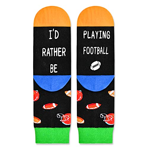 Kids' Fun Socks, Unisex Novelty Football Socks for Kids, Children Ball Sports Socks, Funny Football Gifts for Football Lovers, Gifts for Boys Girls, Sports Lover Gift, Gifts for 7-10 Years Old