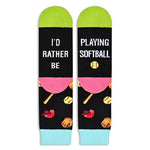 Cute Ball Sports Socks for Sports Lovers, Unisex Softball Socks for Men Women, Funny Softball Gifts for Softball Lovers, Perfect Women Men Softball Socks Gift
