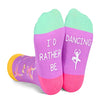 Novelty Dance Socks Ballerina Socks for Kids who Love to Dance, Funny Dance Gifts for Dancers Girls Boys, Ballet Recitals, Ballet Enthusiasts, Ballerinas Gifts, Gifts for 7-10 Years Old