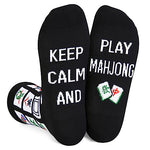 Unisex Mahjong Themed Socks, Funny Mahjong Gifts for Men and Women, Novelty Mahjong Lover Gift, Fun Mahjong Socks for Mahjong Lovers