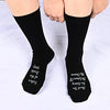 Funny Saying Men Black Socks