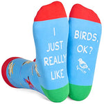 Cute Bird Unisex Blue Crew Socks
