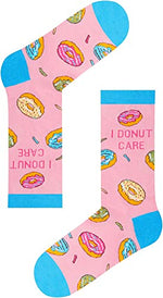 Novelty Donut Gifts for Women, Anniversary Gift for Her, Funny Food Socks, Women's Donut Socks, Gift for Mom, Funny Donut Socks for Donut Lovers