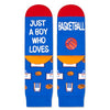 Unisex Basketball Socks for Children, Silly Socks for Kids, Funny Basketball Gifts for Basketball Lovers, Cute Sports Socks for Boys Girls, Novelty Kids' Gifts for Sports Lovers, Gifts for 7-10 Years Old