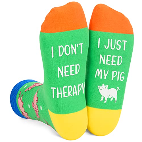 Novelty Pig Socks Green
