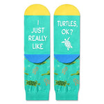 One-Size-Fits-All Turtle Gifts, Unisex Turtle Socks for Women and Men,  Turtle Gifts Gender-Neutral Animal Socks