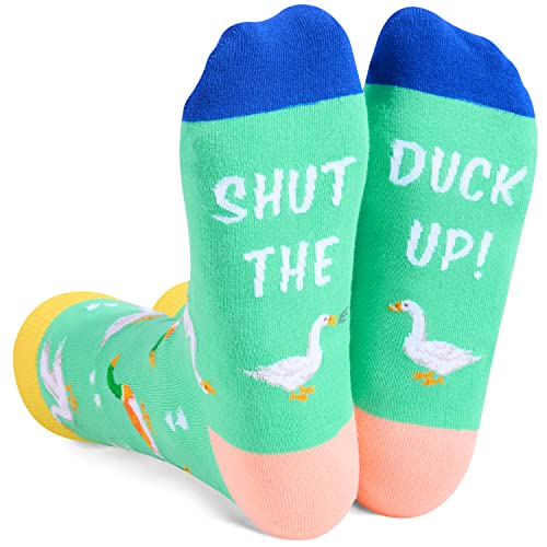 Unisex Funny Duck Socks, Duck Gifts for Women and Men, Duck Gifts Farm Animal Socks